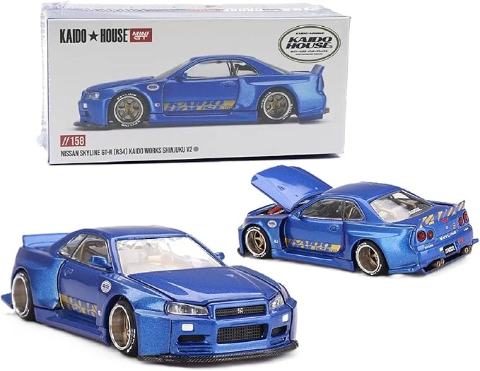 Kaido House Mini GT Nissan Skyline GT-R (34) Kaido Words (V2 Aero) SHINJUKU V2