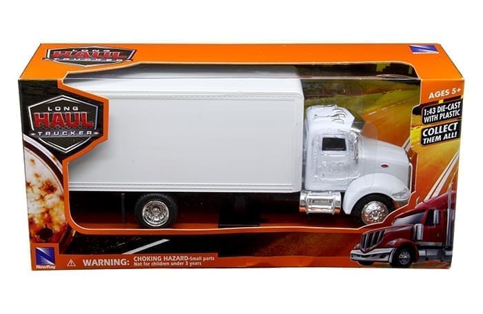 New Ray 1:43 Peterbilt 335 White Utility Truck – Long Haul Trucker