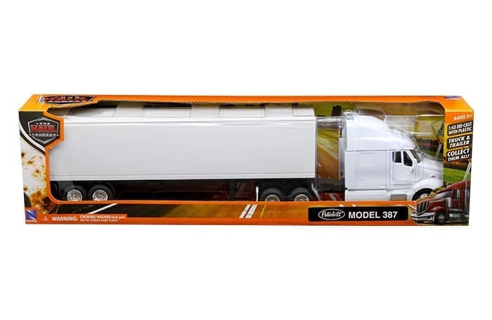New Ray 1:43 Peterbilt Model 387 All White – Long Haul Truckers