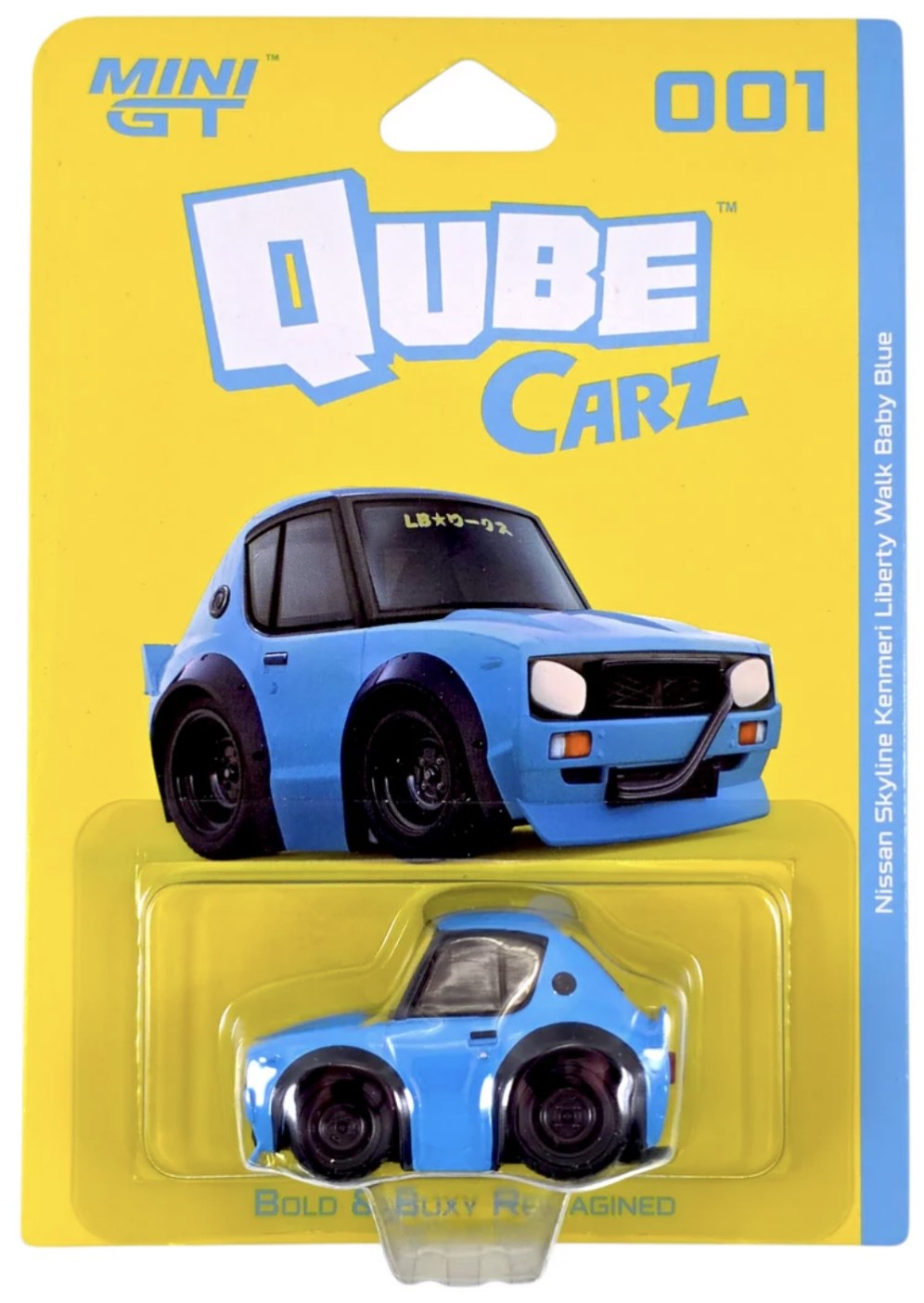 Mini GT Qube Carz Nissan Skyline Kenmeri Liberty Walk Baby Blue