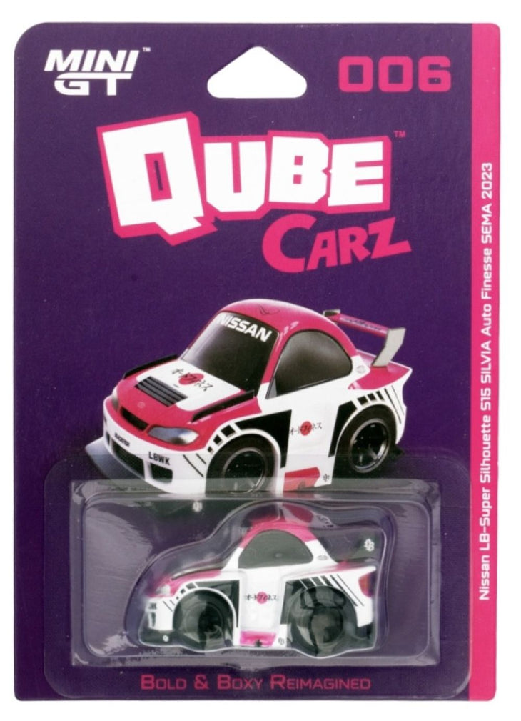 Mini GT Qube Carz Nissan LB-Super Silhoutette S15 Silvia Auto Finesse SEMA 2023