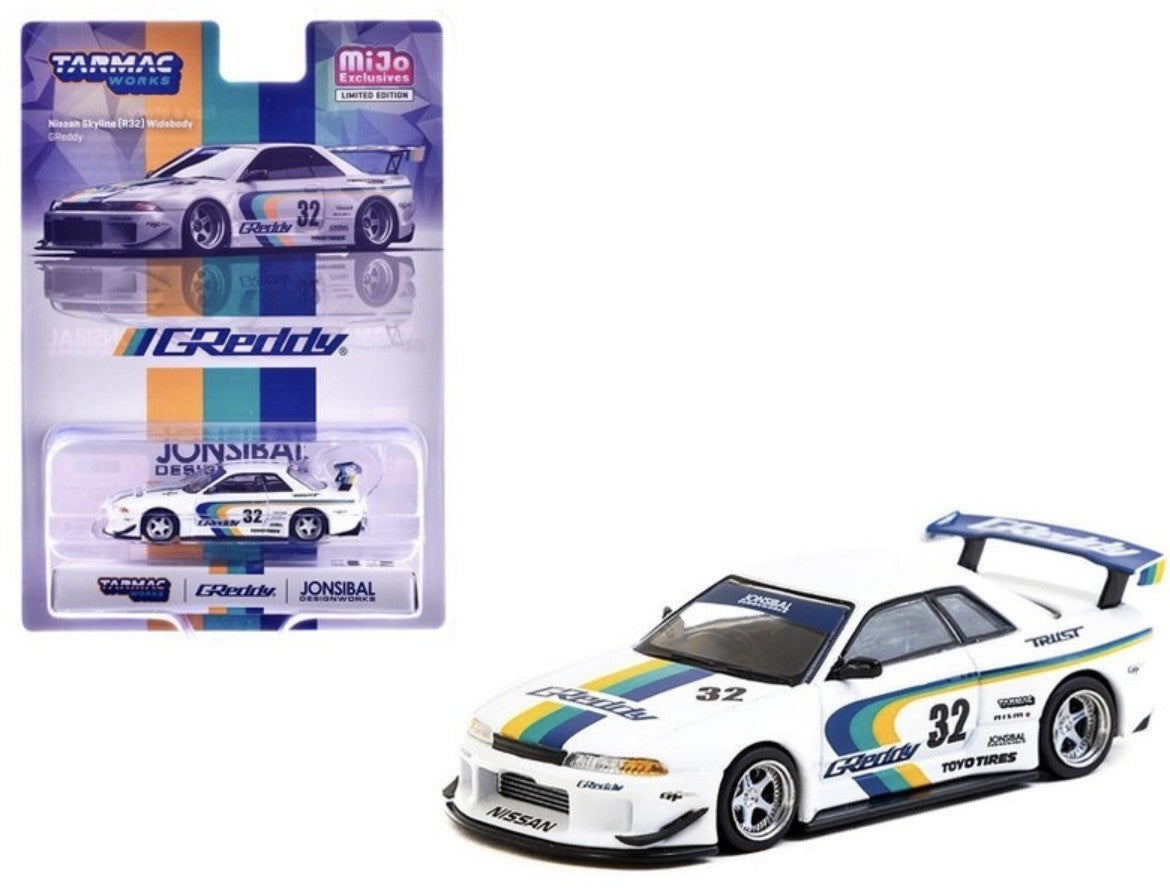 Tarmac Works Nissan Skyline R32 Widebody Jonsibal GReddy Limited Edition 1:64 Scale