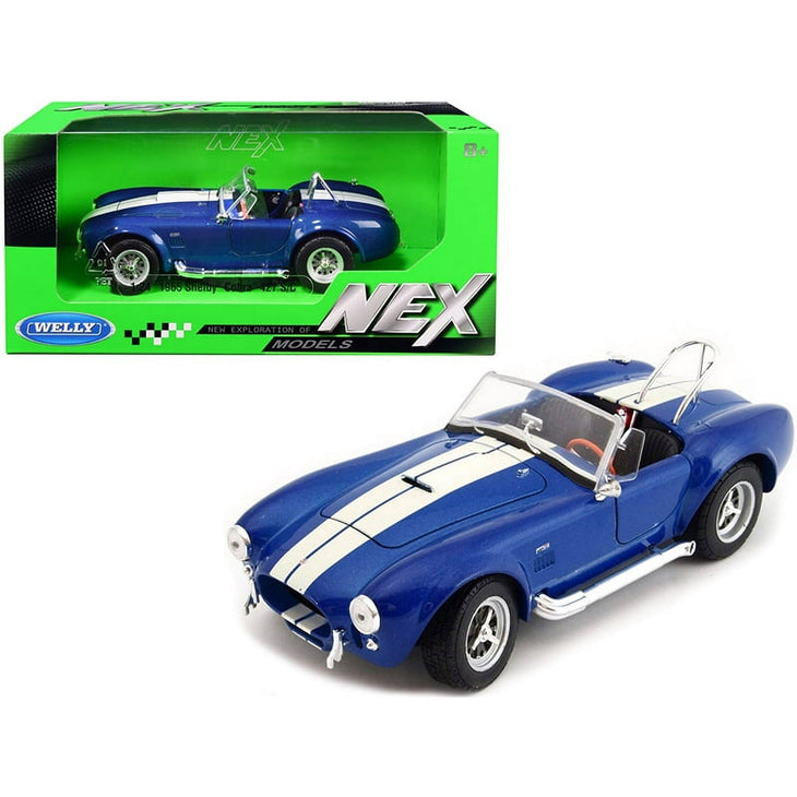 Welly 1:24 1965 Shelby Cobra 427 S/C Blue with White Stripes